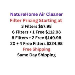 Nature Home Air Cleaner Air Filter Replacement