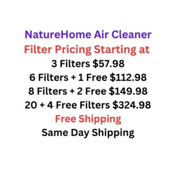 Nature Home Air Cleaner Air Filter Replacement