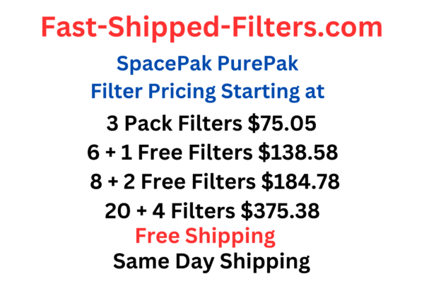 Replacement Filter Pads Compatible with SpacePak - PurePak Filter