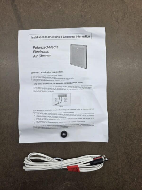 Dynamic Air Cleaner 24 Volt Power Supply Cord