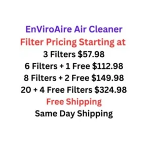 enviroaire air cleaner replacement filters