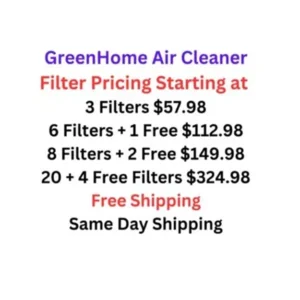 greenhome air cleaner air filter