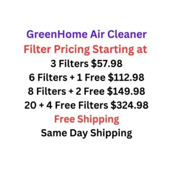 greenhome air cleaner air filter