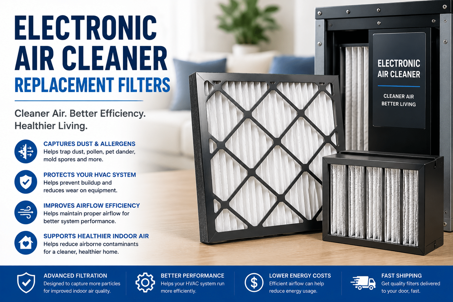 electronic air cleaner air filters fast shipped